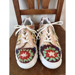 Free People Catch Me If you can boho embroidered sneakers